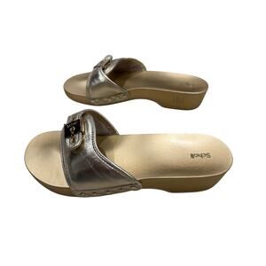 ✨ Issimo‎ x Scholl Metallic Gold Slide Sandals – Women’s Size 11
